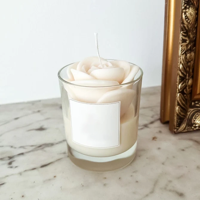 Blush Rose & Peony Scented Candle
