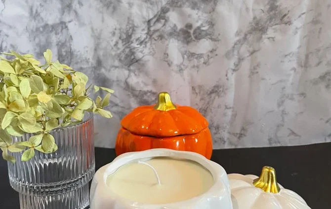 Autumn Pumpkin Ceramic Jar Candle Autumn Pumpkin Ceramic Jar Candle